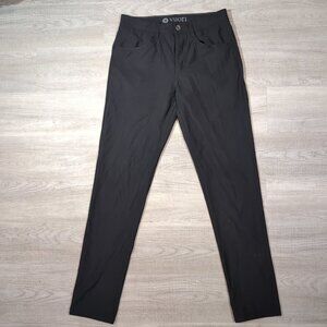Vuori Meta Pants Mens 28x30 Black Performance Athletic Slim Chino Golf Stretch
